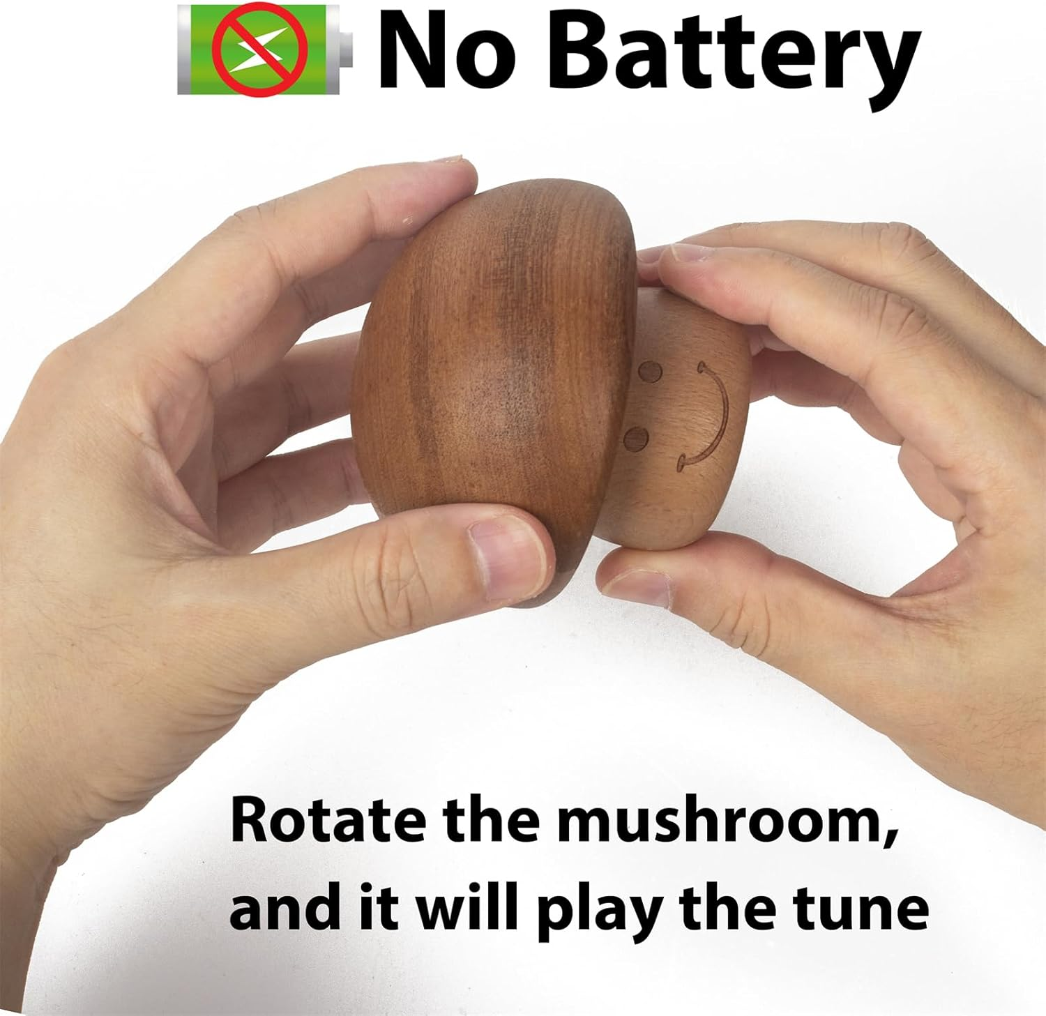 Castle in the Sky Mechanism Music Box Cute Mini Mushroom Vintage Wood Carved Musical Gift Birthday Valentine'S Day Christmas Thanksgiving Day image number 1