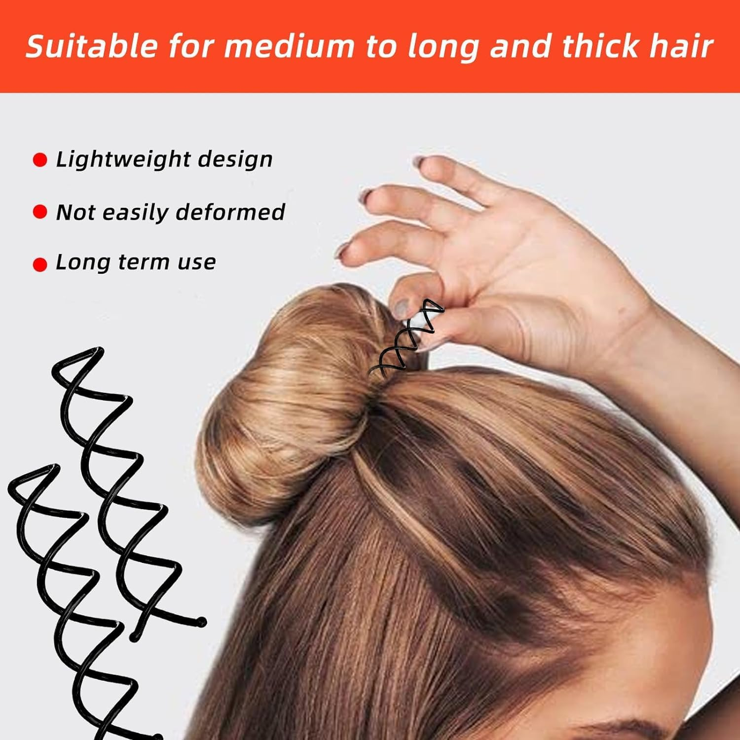 30Pcs Spiral Hair Pins Black Hair Styling Pins Screw Spin Bobby Pin Spiral Bobby Hair Pin Spin Pin,Non-Scratch round Tips Spiral Hair Clip Spin Clip Twist Screw Hair Pins Spin Pins for DIY Hair Style