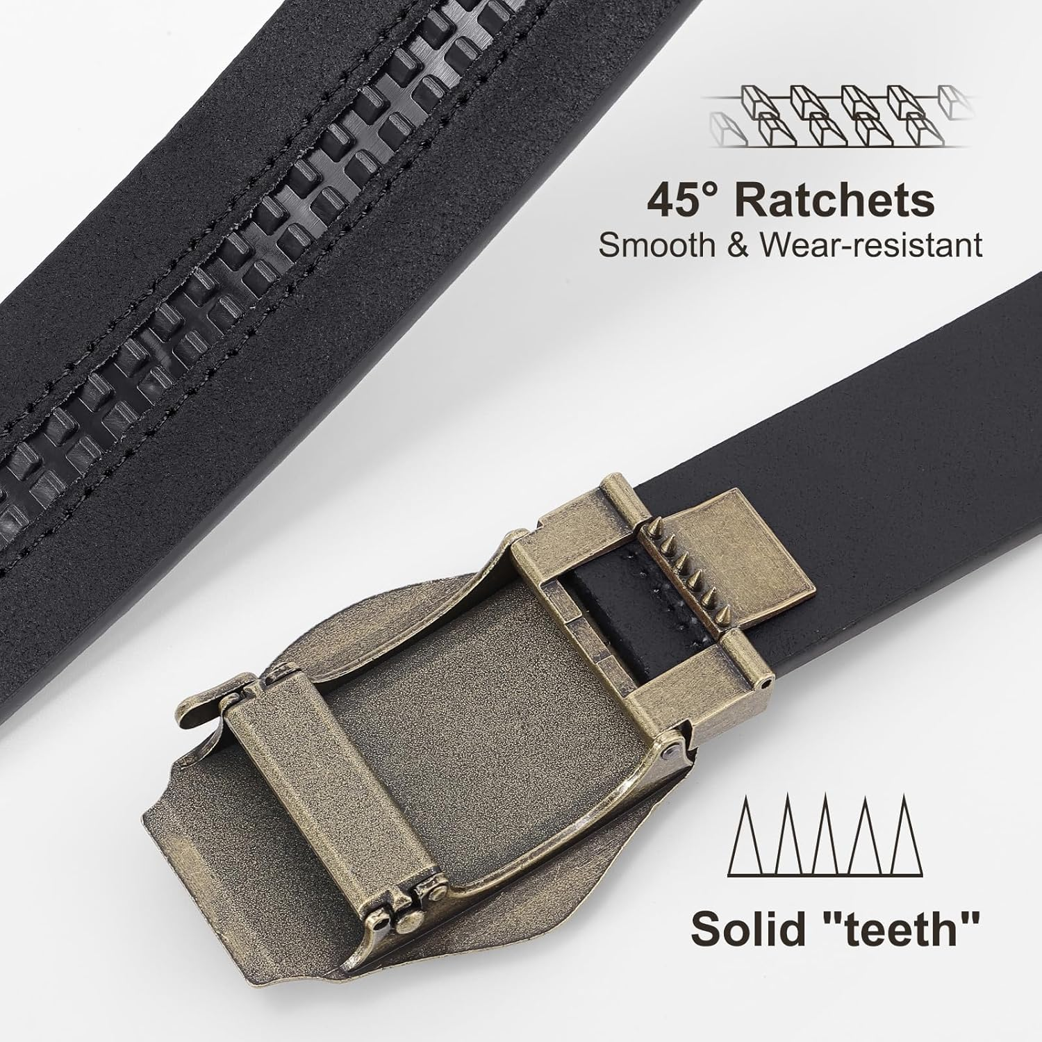 SANSTHS Ratchet Cowboy Belt, Western Ratchet Belts for Men Ratchet Western Belt with Automatic Cowboy Buckle image number 1