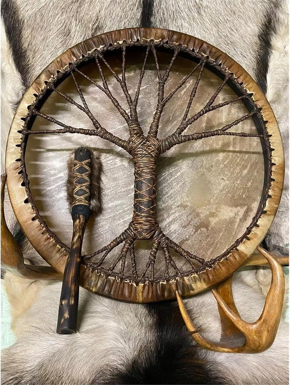 Bodhran Drum 9.84 Inch Irish Celtic Hand Drum for Traditional Folk Music Frame Drum Durable Sound Healer Shaman Drum for Spiritual Music