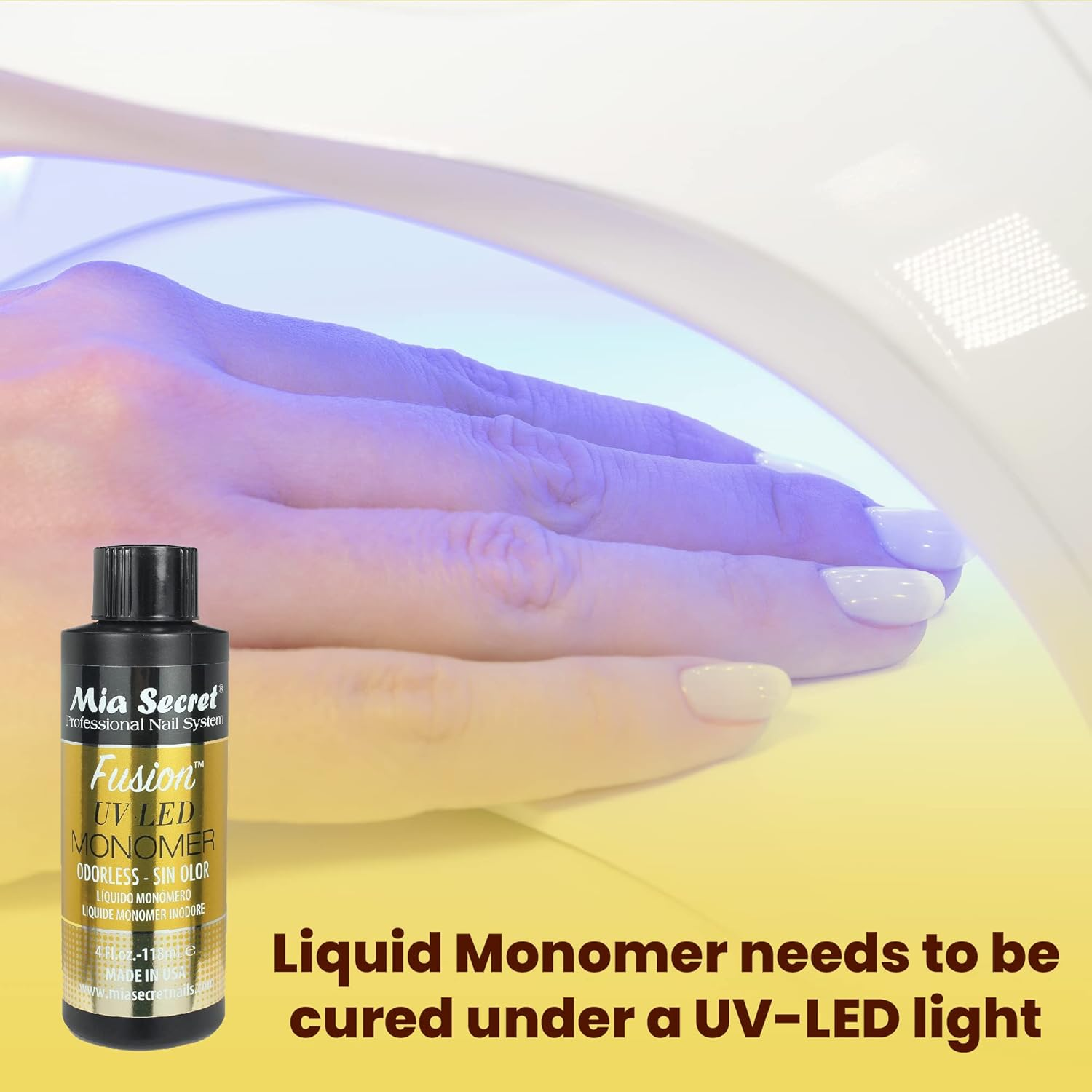 Mia Secret ODORLESS FUSION UV LED MONOMER 2Oz / 4Oz / 32Oz Pick Yours YOURSTORE4LESS (FUSION ODORLESS 4Oz) image number 2