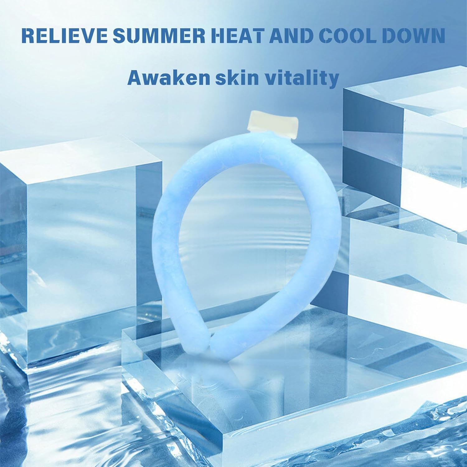 Neck Cooling Tube, Freeze Sleeve, Wearable Cooling Neck Wraps for Summer Heat, Relief for Hot Flashes, Reusable image number 5