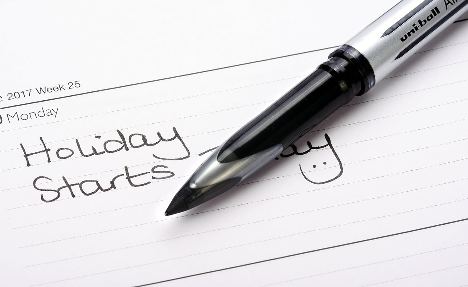 Uni-Ball UB-188-L Rollerball Pens. Premium 0.7Mm Medium Nib for Super Smooth Handwriting. Writes like a Fountain Pen. Fade and Water Resistant Liquid Uni Super Ink. Box of 12 Blue Ballpoint Pens image number 3