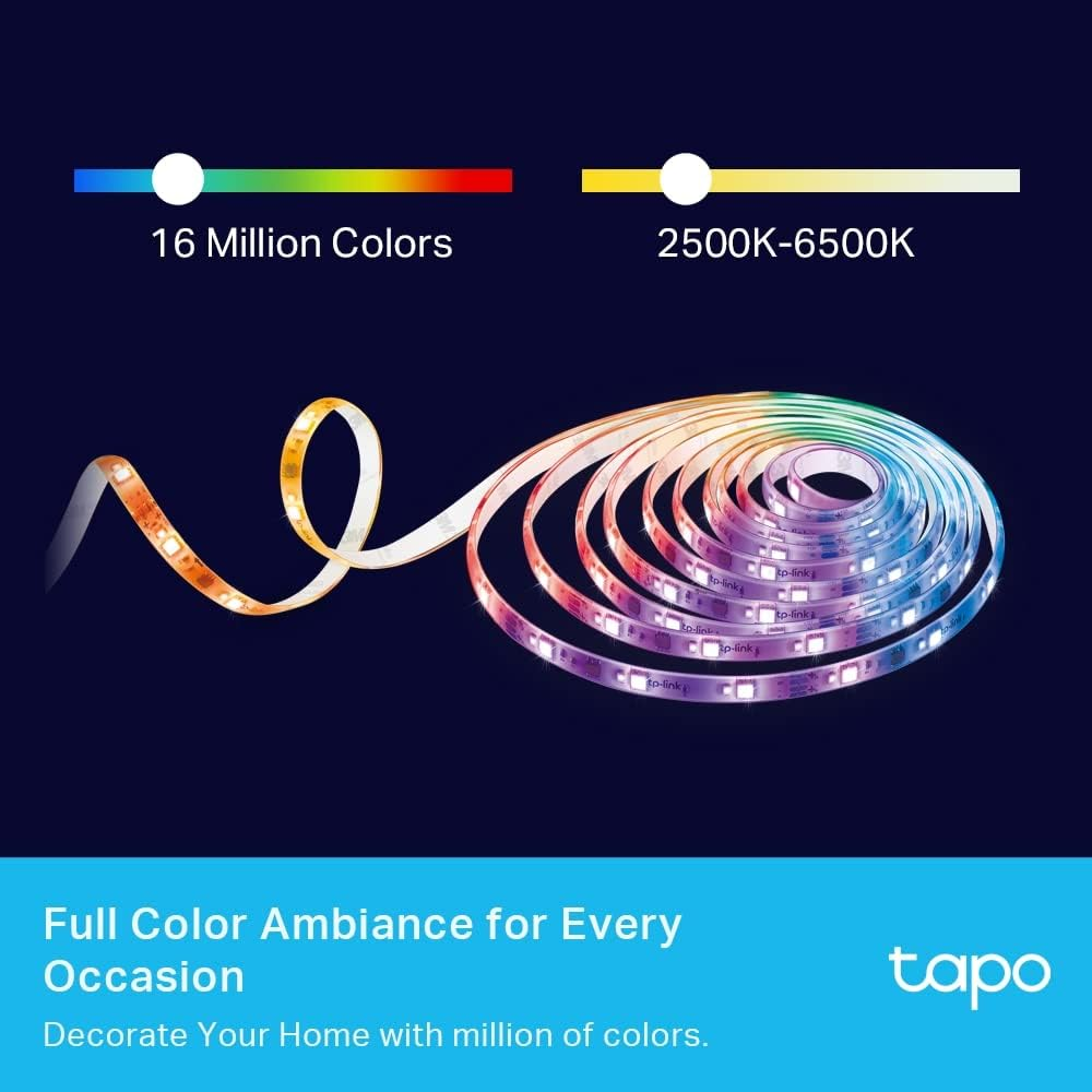 Tapo Tp-Link Wi-Fi LED Light Strip, 10 Metres, Multicolour, Smart Home Decoration, Gaming, Party, Schedule and Timer, Voice Control, No Hub Required (Tapo L930-10) image number 2