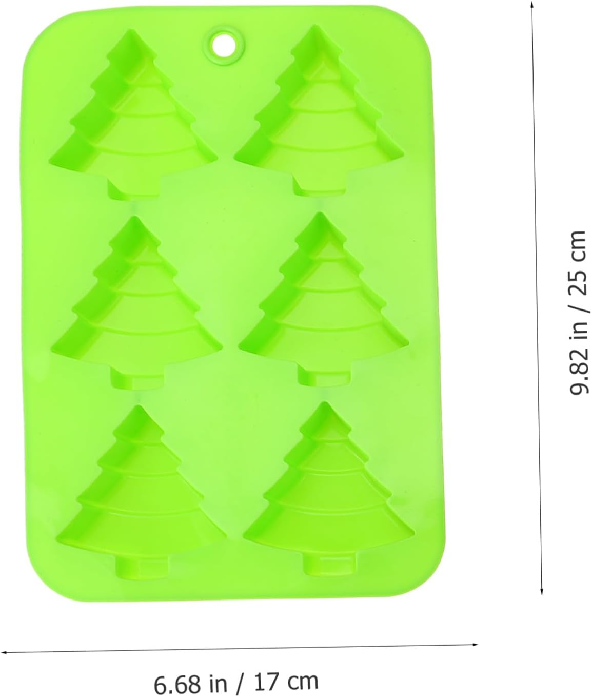 Ciieeo 2Pcs Silicone Moulds Christmas Tree Molds Cake Baking Molds for Fondant