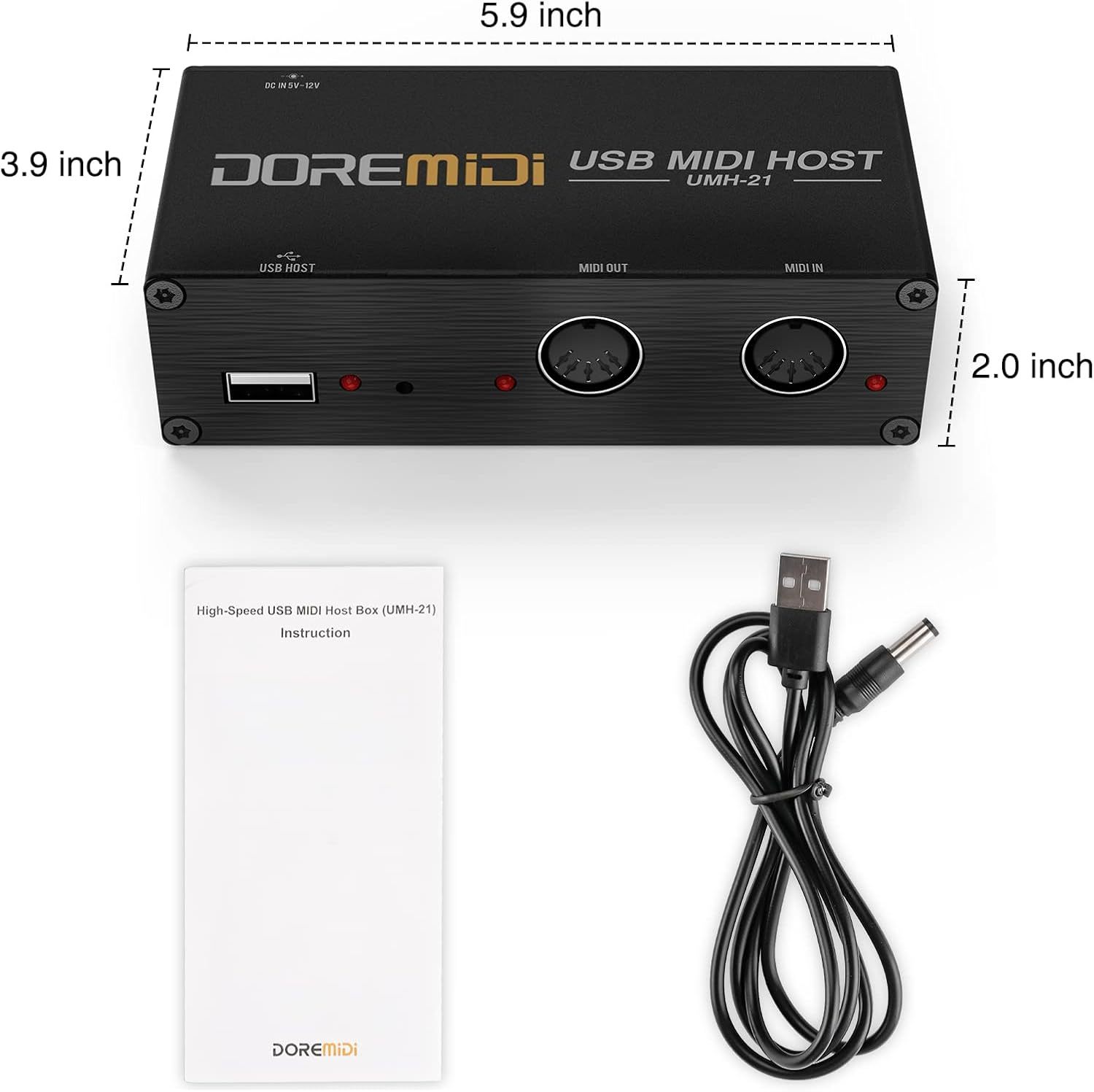 CAMOLA USB MIDI Host Box High Speed USB to MIDI Converter MIDI Interface(Umh-21) image number 2