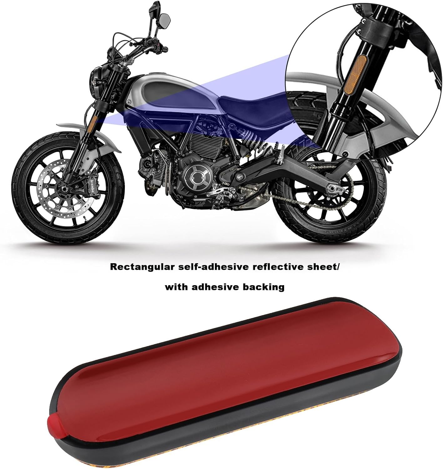 SING F LTD 2Pcs Rectangular Reflectors with Self Adhesive ABS Side Curved Reflectors Suitable for Motorcycles Bicycles Multi Purpose Scooters Yellow