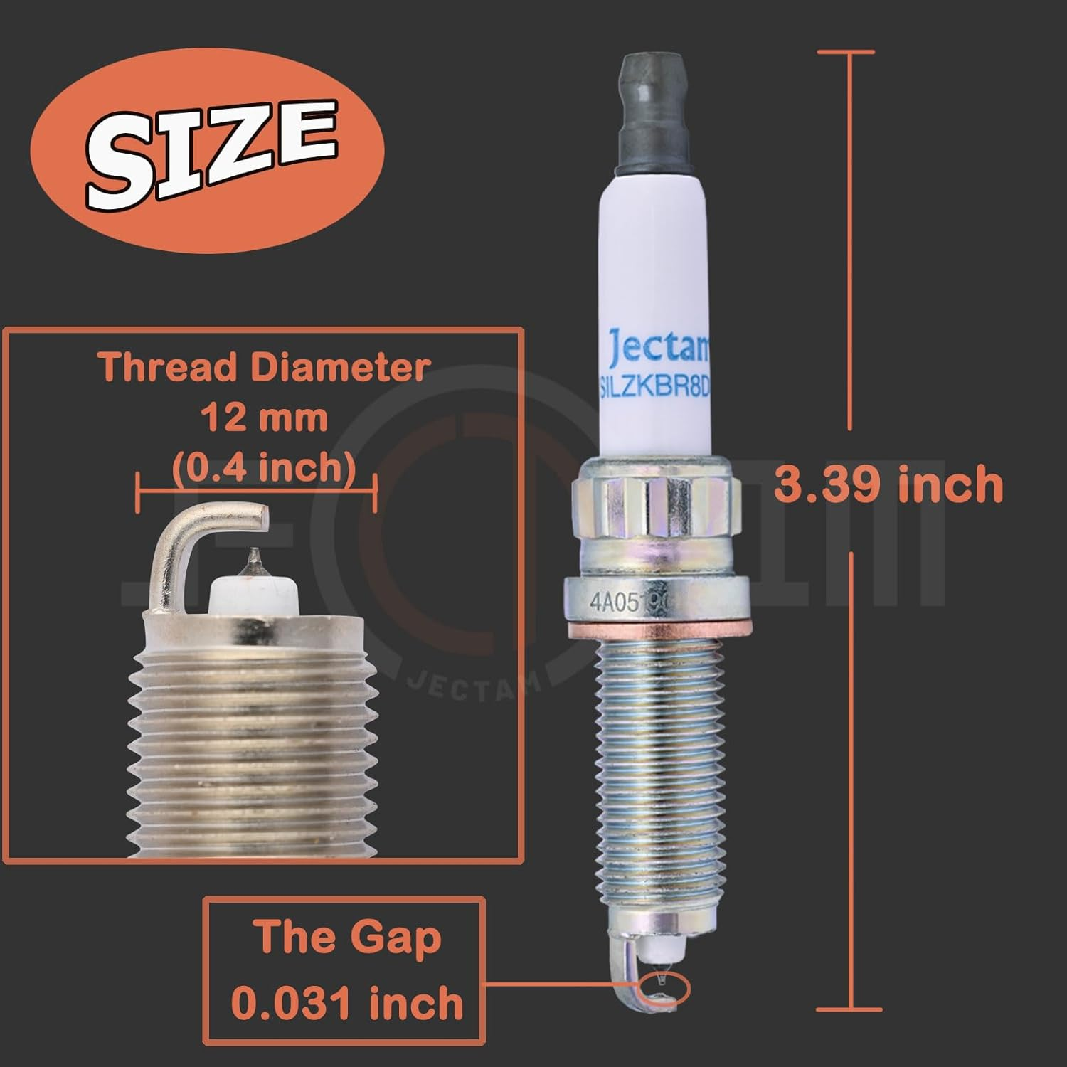 Iridium Platinum Spark Plug 6 PCS SILZKBR8D8S 97506 Compatible with BMW 135I 135Is 335I 435I 535I 640I 740I M2 M235I M3 M4 X3 X5 X6 Replace for 12120039664 12120038896 12120038704 image number 6