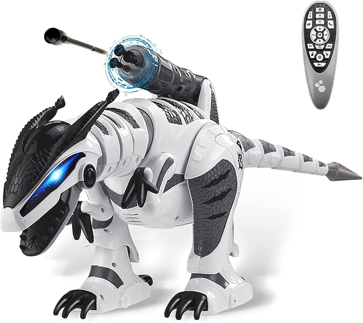 Qutumill Remote Control Dinosaur Robot RC Interactive Electronic Pet Dinosaur Programmable Robotic Dino T-Rex Toys with Fight Mode Walking Singing Dancing image number 2