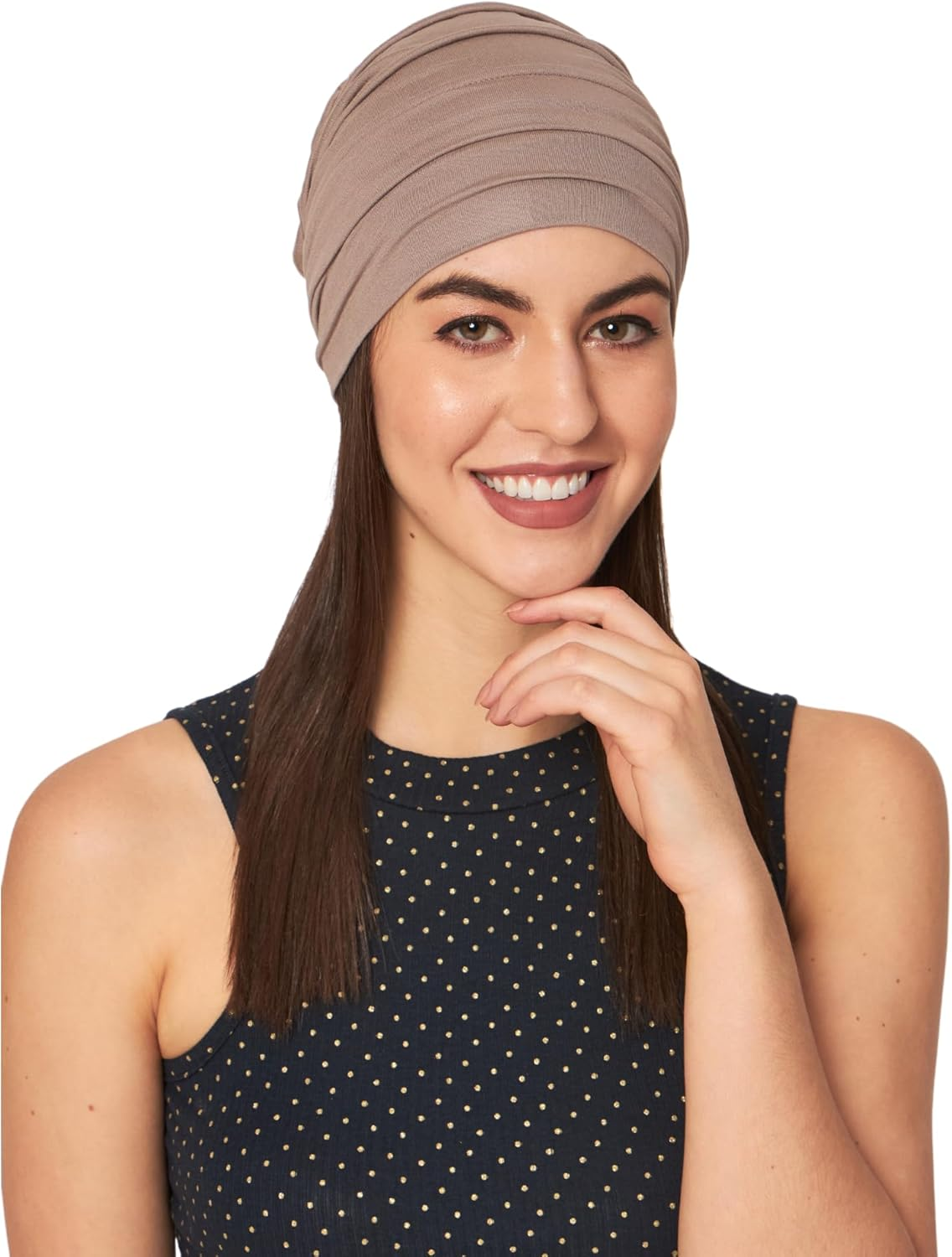 SAKUCHI Chemo Silky Soft Slouchy Snood Bamboo Cap image number 3