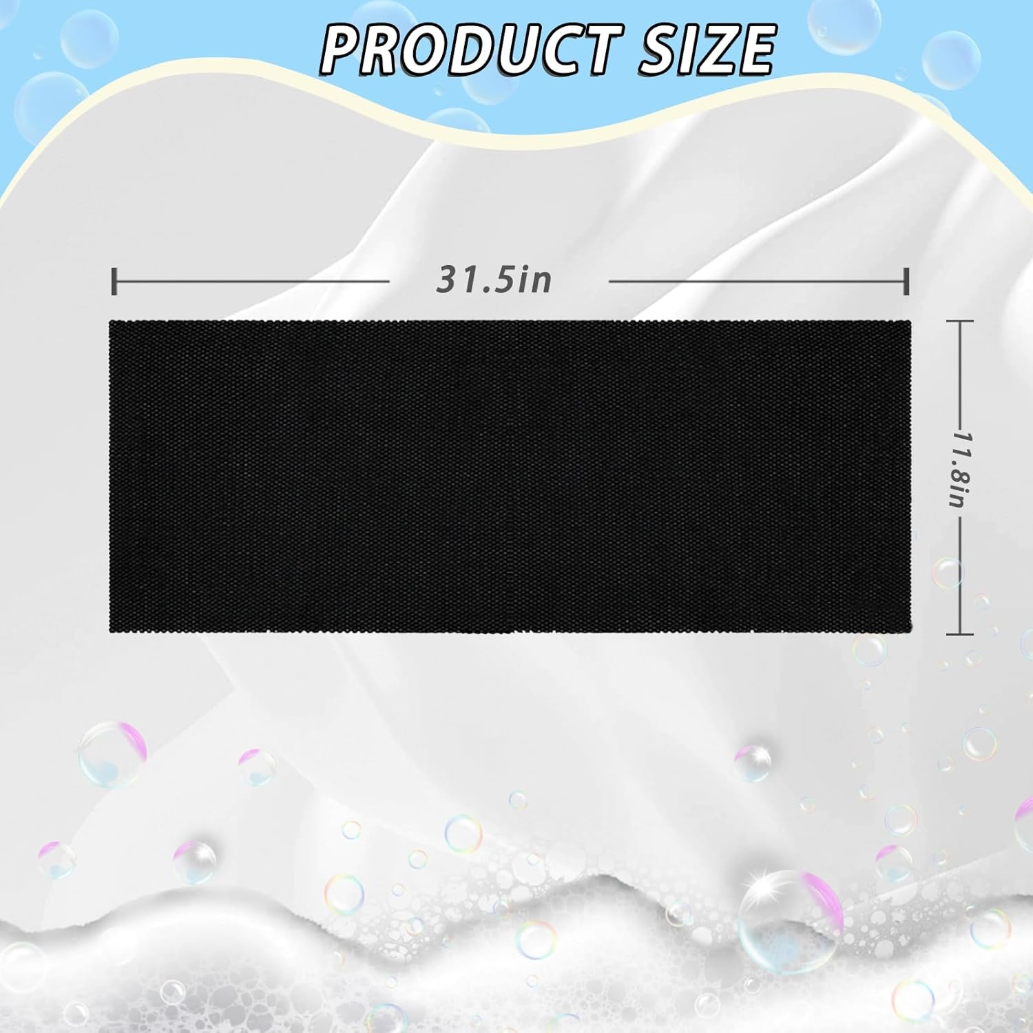 2 Pcs African Net Sponge Authentic Black Bath Sponge, Exfoliating Shower Scrubber Body Scrubber for Women Men, Back Scrubber for Shower image number 4