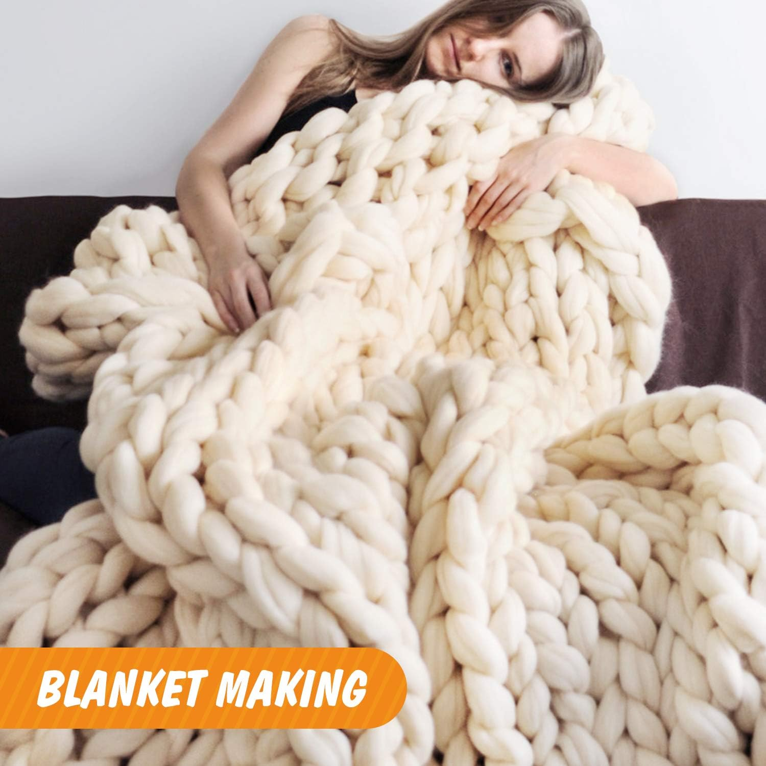 Felting Wool 250G Core Wool for Needle Felting, White Felting Wool Packs Clearance Natural Wool Roving for DIY Crafts image number 1