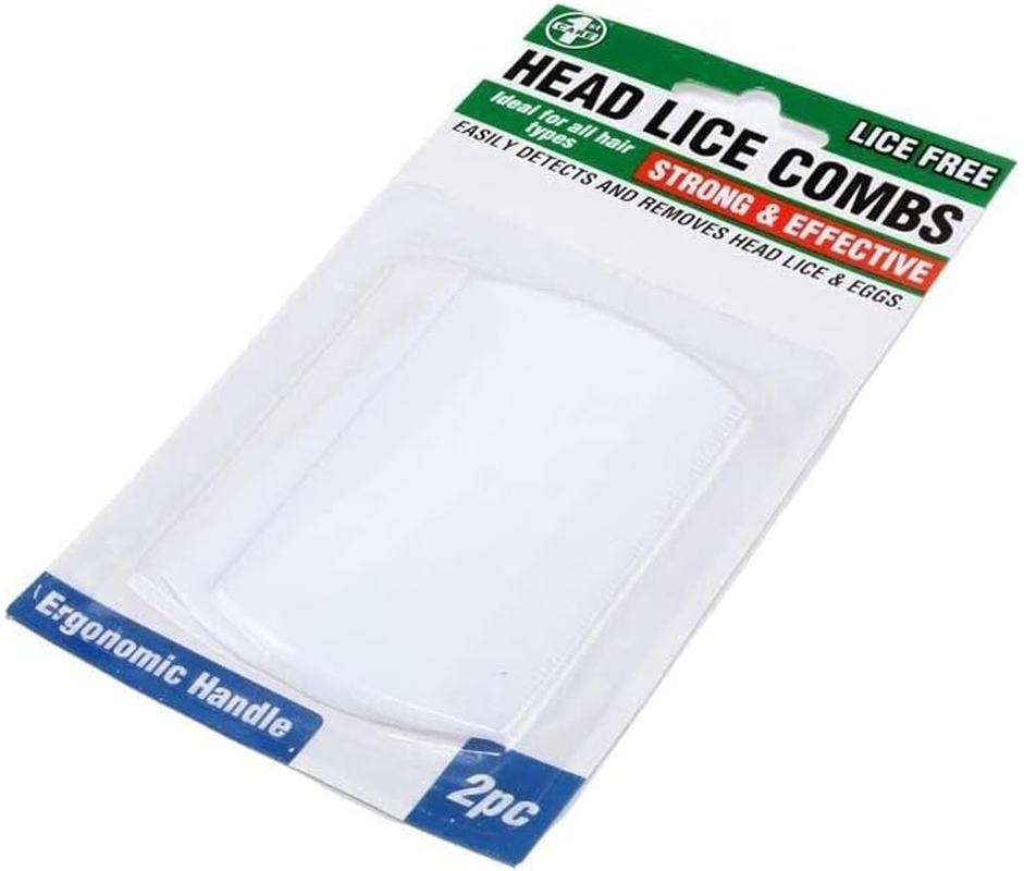 2Pc Head Lice & Egg Combs Plastic Flea Double Sided Nit Free Beauty Salon Hair image number 3