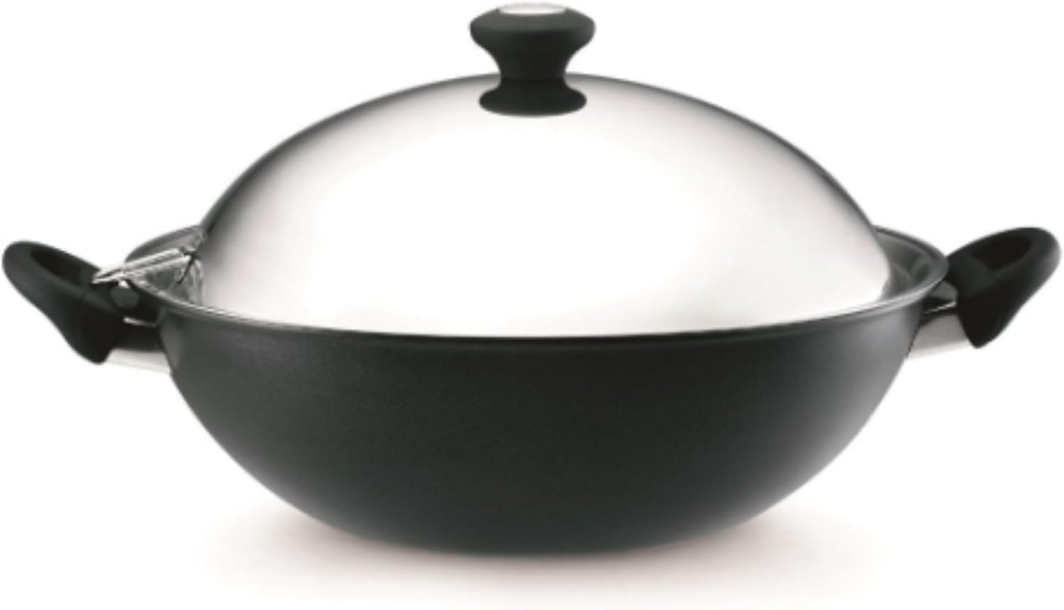 Meyer Cook N Look Non Stick 36Cm Covered Wok, Pots and Pans, Induction Compatible, Dishwasher Safe, Oven Safe, Black with Lid image number 2