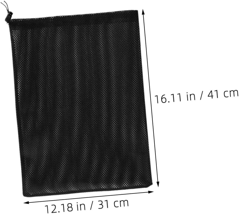 Large Pump Filter Bag Black Polyester Mesh with Drawstring Fine and High-Efficiency Water Filtration Barrier for Outdoor Pumps and Biological Filter Media image number 2