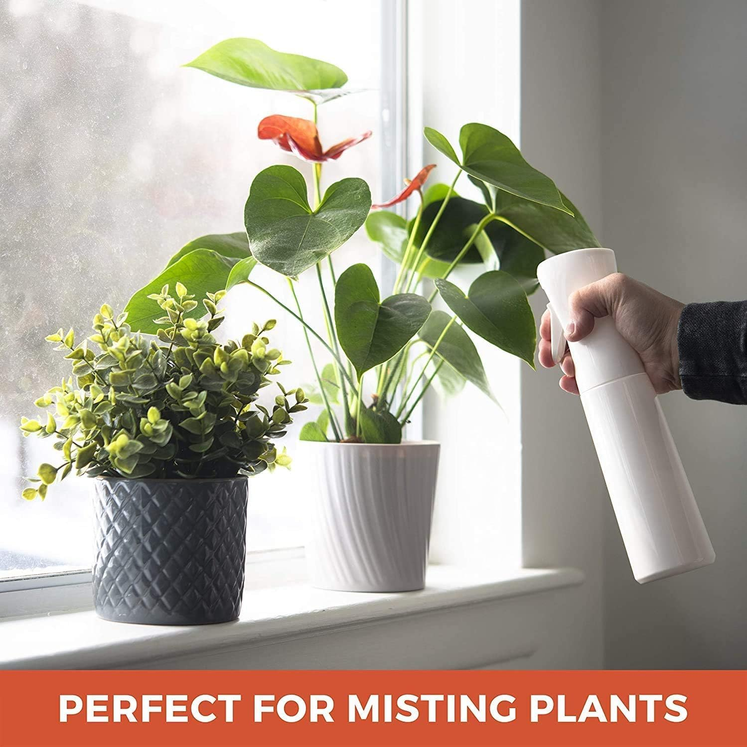 Hair Spray Bottle Continuous High-Pressure Spraying Bottle Atomized Continuous Spraying Nano Watering Can (White, One Size) image number 5