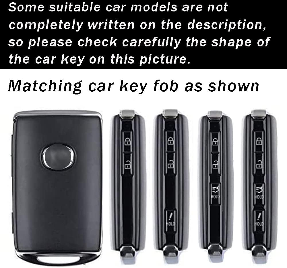 Ontto Car Key Case Cover Keyring Fit for Mazda 3 Alexa Mazda 3 CX-30 CX-5 CX-9 Mazda 3 Sedan 2019 2020 ABS Key Box Keychain Key Shell Key Holder Accessories Protector 2/3/4 Button Carbon Black image number 1