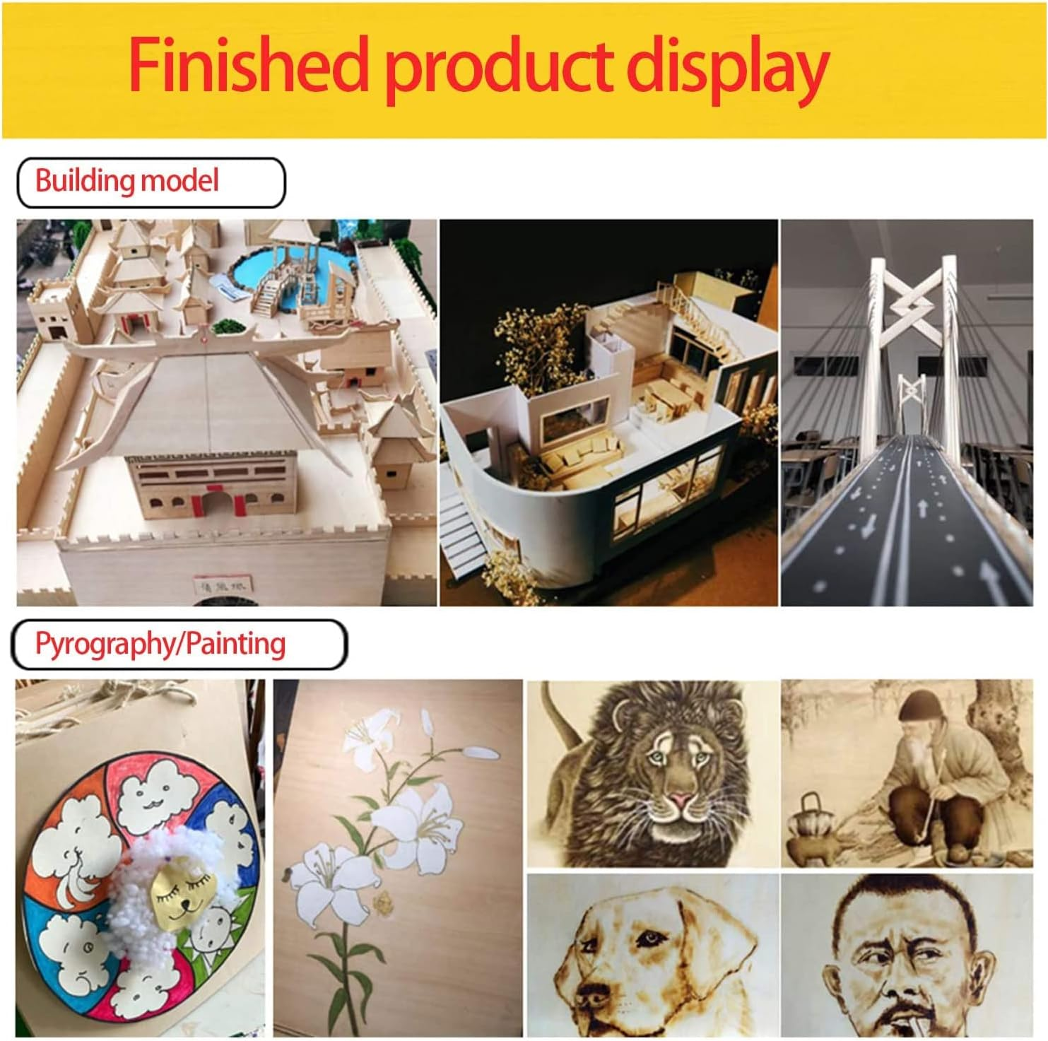 SIWUCHYE Basswood Sheets, 30 Pack Unfinished Wood, Rectangle Thin Plywood Wood Sheets for Crafts, Wood Burning and CNC Cutting, Wooden DIY Ornaments, 150*100*1.5Mm, W-30 image number 6