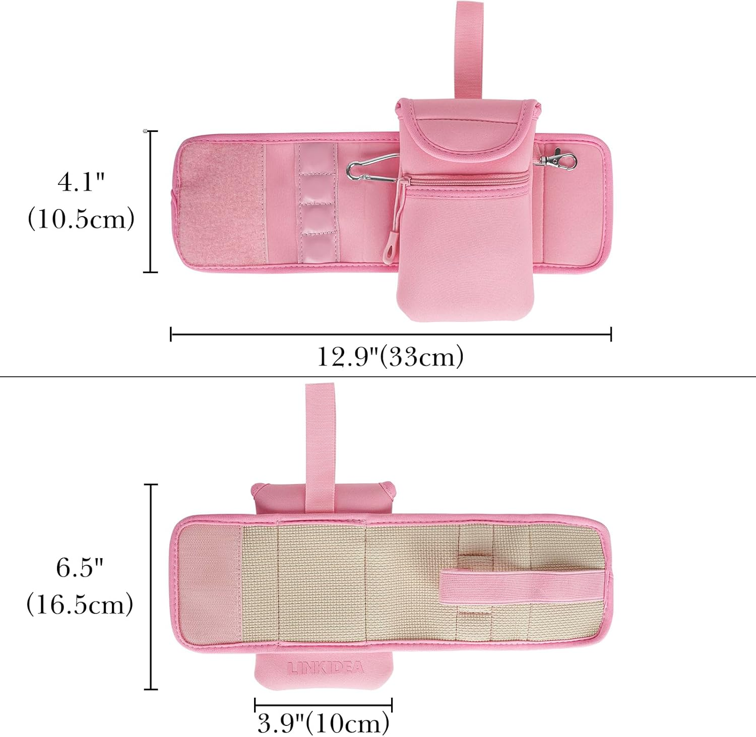 Linkidea Magnetic Water Bottle Sleeve Pouch Compatible with YETI Rambler Bottle, Hydro Flask Wide Mouth and Most 18Oz to 32Oz Bottles, Magnetically Water Bottle Bag for Gym with Pockets image number 6