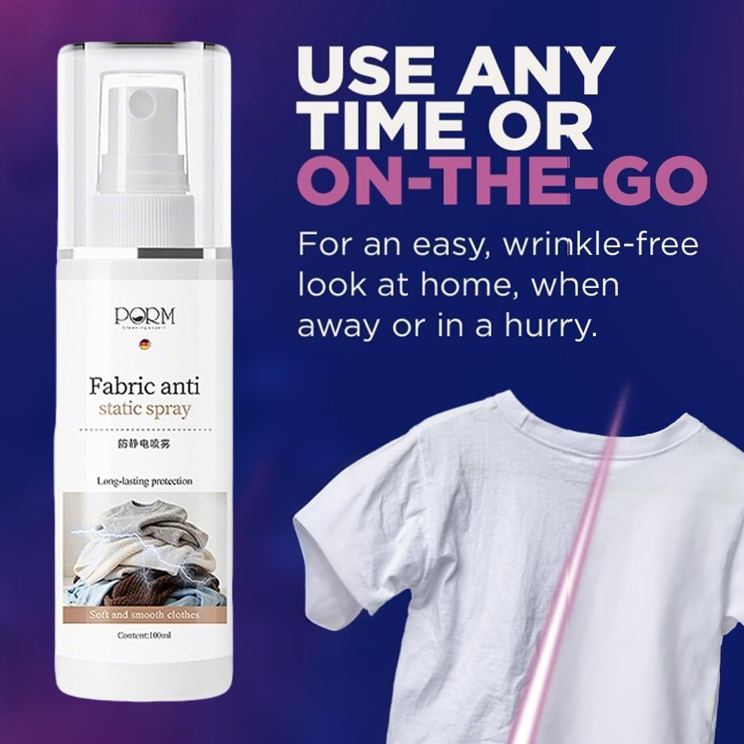 2PCS Wrinkle Release Spray - Instant Crease Release & Static Eliminator with Fresh Scent ， On-The-Go Clothing Care - anti Wrinkle Spray/Anti Crease Spray image number 5