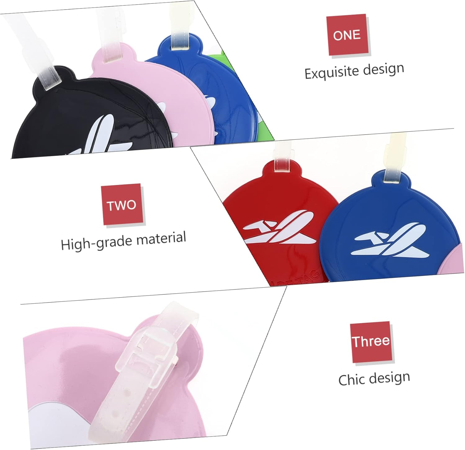 COSMEVIVI 5Pcs Cute Boarding Pass Tags for Suitcase Luggage Labels Id Labels Name Material image number 2