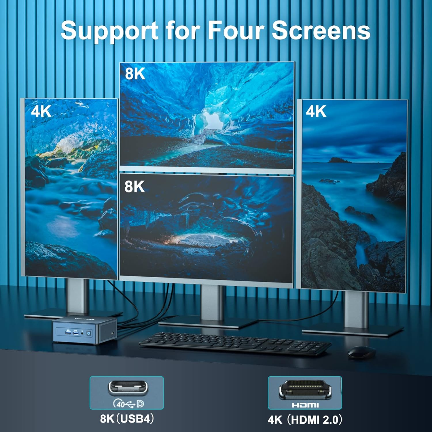 GEEKOM IT12 Mini Pc,12Th Gen Intel Core I7-12650H (Up to 4.70 Ghz) 32G DDR4 RAM 1TB SSD Mini Desktop Computers,Support Dual Hdmi+Dual USB4.0 Display Output/Wifi 6E/Bt5.2/Windows 11 Pro/2.5G LAN image number 2