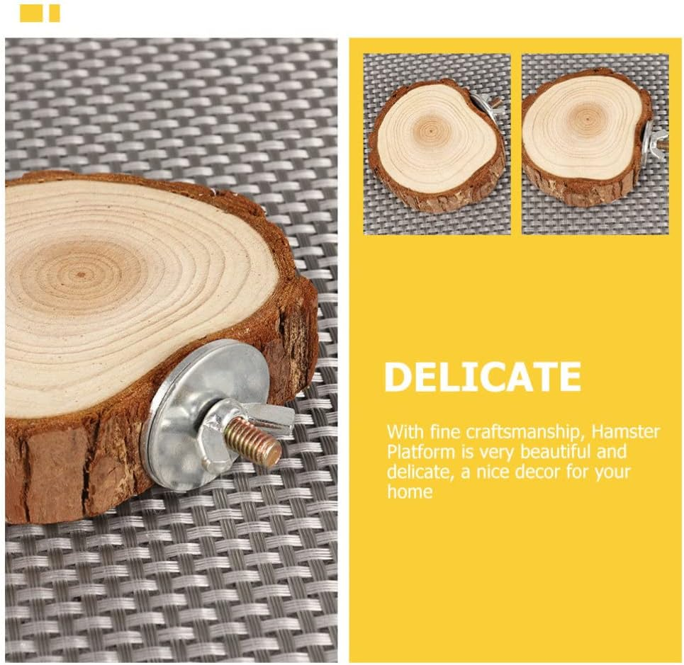 Ipetboom 2Pcs Jump Platforms for Parrots Multi-Use Pet Stand for Guinea Pigs Hamsters Natural Bird Perch Fine Craftsmanship for Play Chewing Activities image number 5