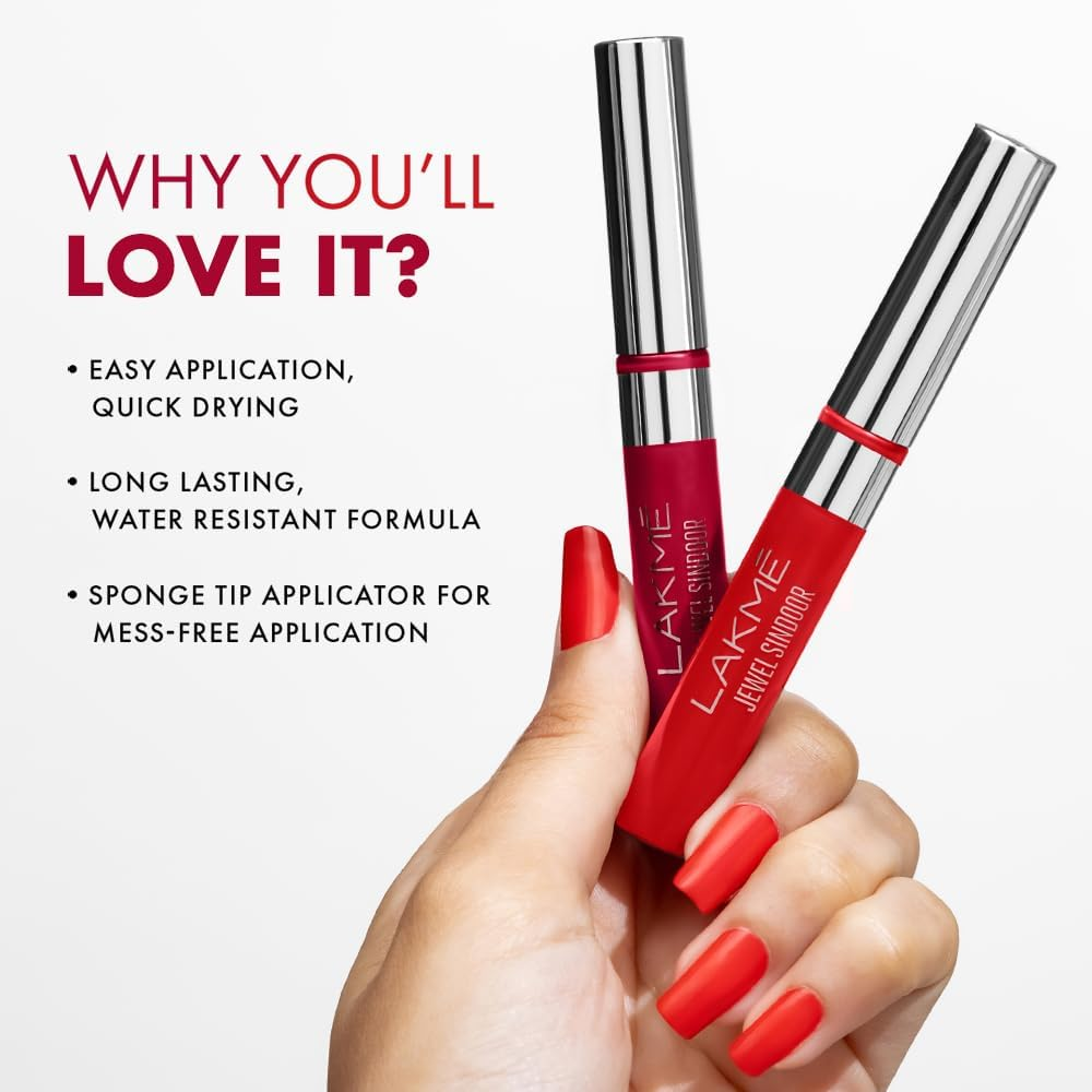 Lakme Jewel Sindoor, Red, 4.5 Ml image number 3