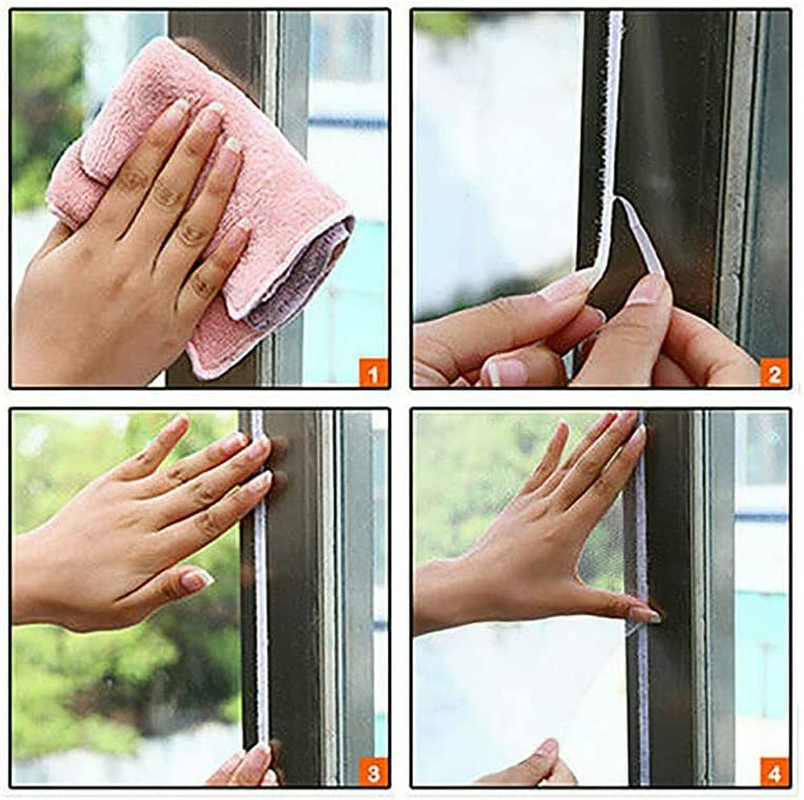 Insect Mesh Window Curtain Wasp Mosquito Bug Netting Cover Kit Fly Screen Net AU - Black image number 4