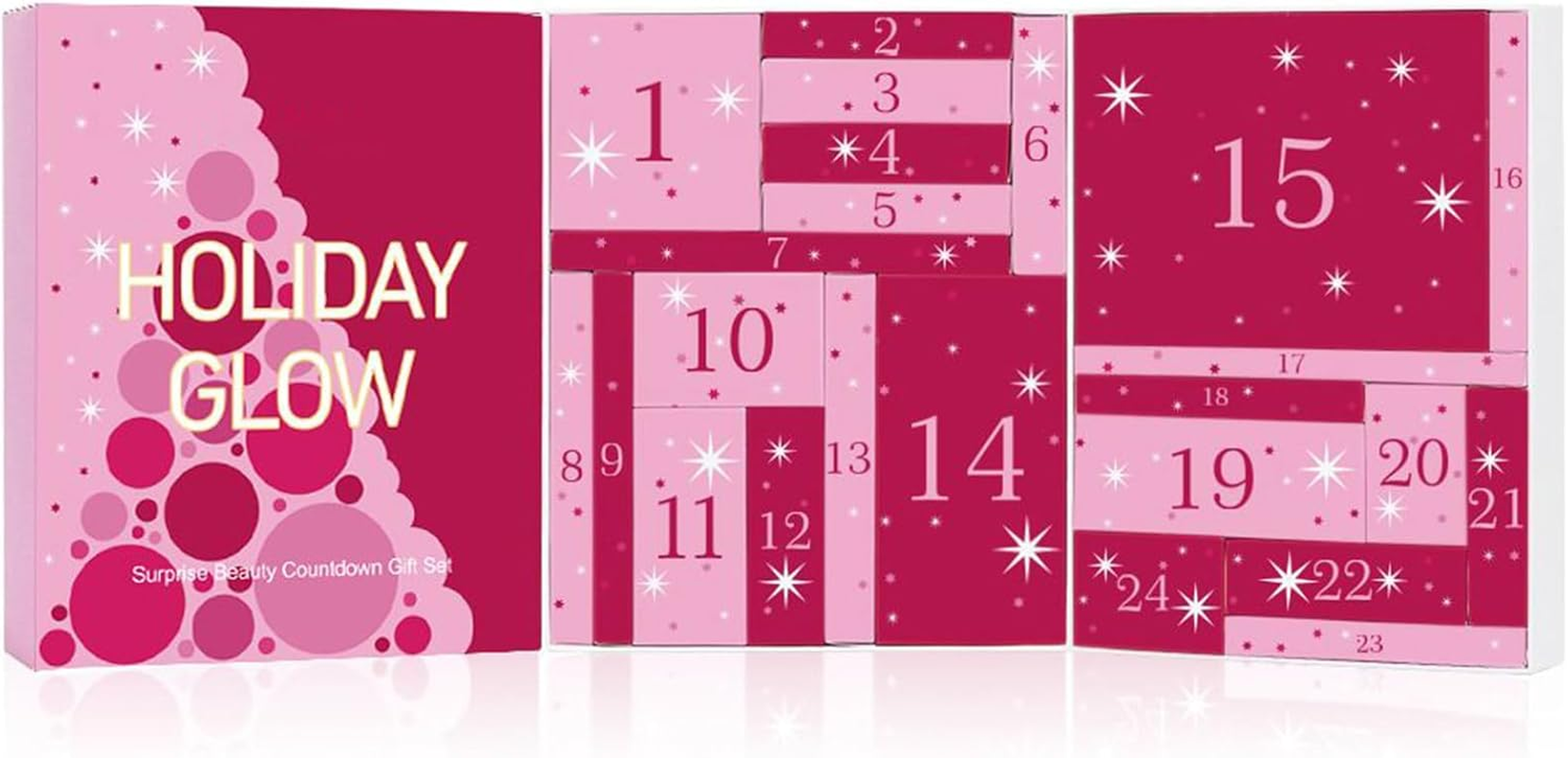 Beauty Christmas Countdown | 24 Days Cosmetic Advent Set | Christmas Calendar Advent Makeup Set - for Teen Girls Women Holiday New Year Wedding Dating Office School Shopping Travel image number 4