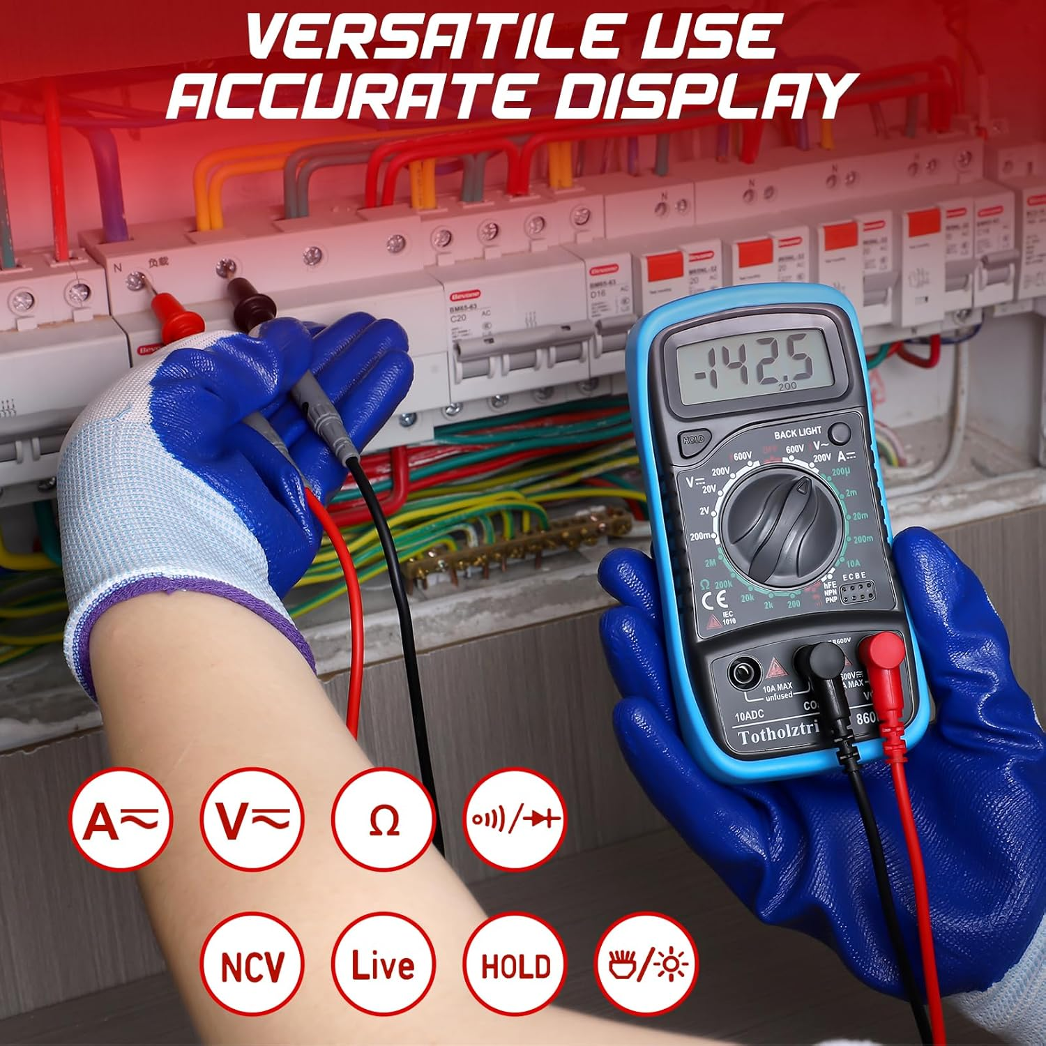 Digital Multimeter and Voltage Tester Pen Kit, Electrical Testing Tools