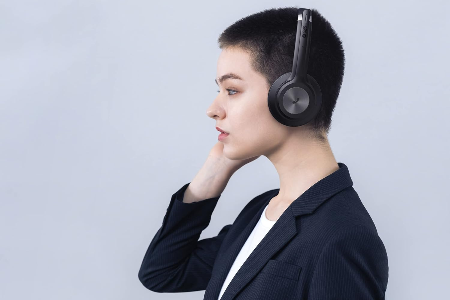 SPC Dreamer Pro Bluetooth Over-Ear Headphones with Microphone, 40 Hours Battery Life, Noise Cancellation, Two Simultaneous Connections, Black image number 1