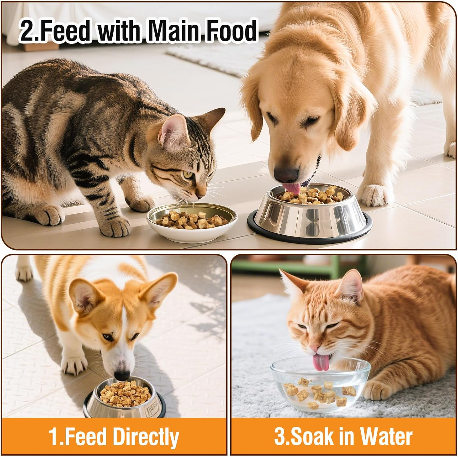 100G Freeze Dried Salmon Cat Treats, Salmon Cat Treats, Tasty Cat Snacks Hypoallergenic Grain Free High in Protein