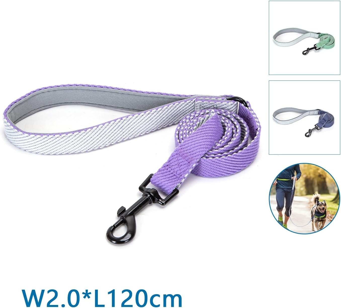 Heavy Duty Adjustable Single Color Dog Leash - Ideal for Walking and Pet Training