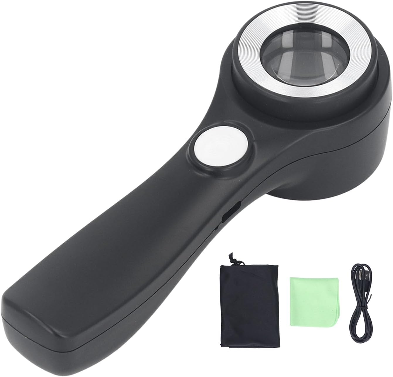 Magnifying Glass with Light, 60X Handheld Magnifying Glass, Illuminated Lighted Magnifier with Touch Switch, for Outdoor Exploration Observation image number 2