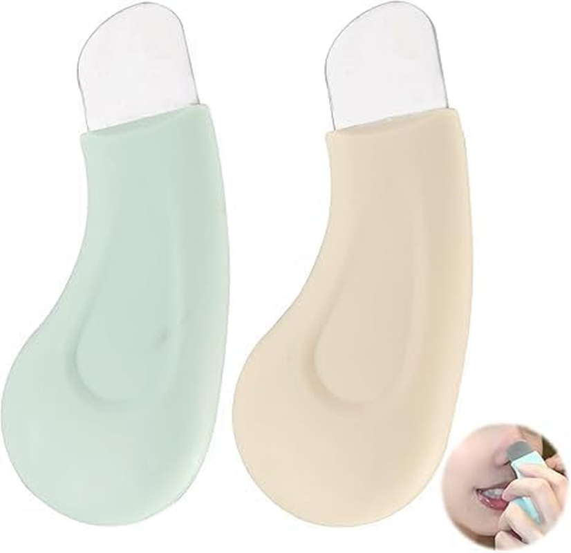 Ksngtixe 2 Pack Blackhead Remover Tool Set - Stainless Steel Pore Cleaner with Silicone Handle, Gentle Nose Blackhead Extractor for Deep Cleansing, Unisex Skin Care Tools for Men & Women (Beige & Green) image number 5