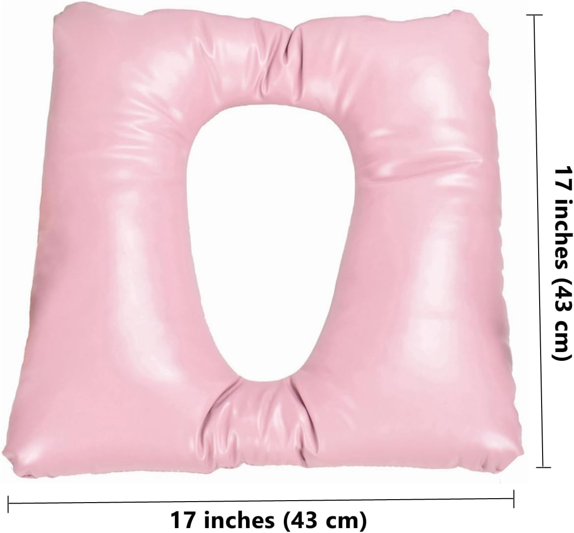 Bedside Commode Seat Cushion, Soft Seat Pad Cover Toilet Seat Cushion with Fixed Straps, Comfortable Commode Padded Seat, Waterproof Padded Cushion for Commode Chair