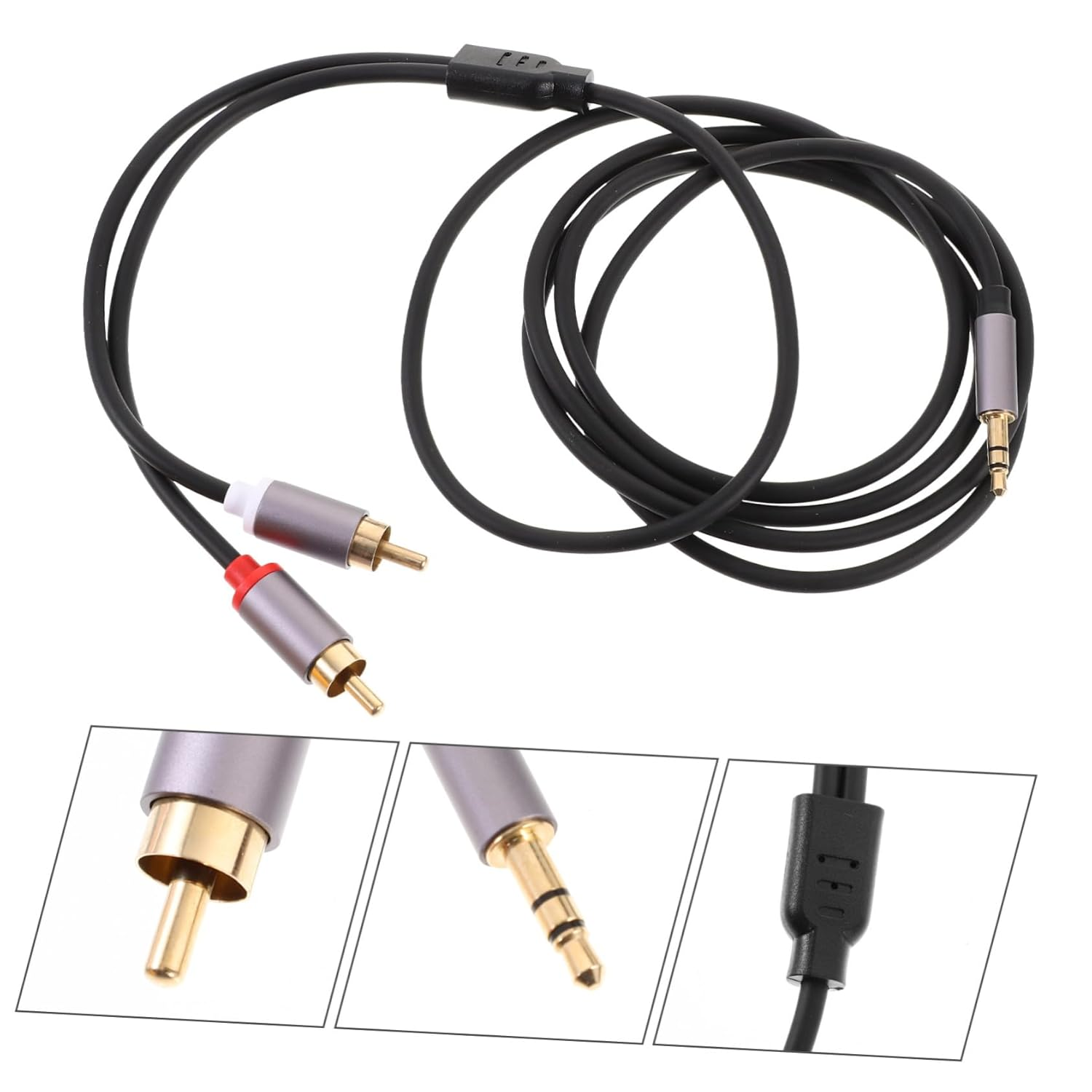 Housoutil 1.5M Double Lotus Audio Cable to Stereo Jack Extension Cable for Headphones and Speakers Auxiliary Cord for Home Theater Setup image number 5