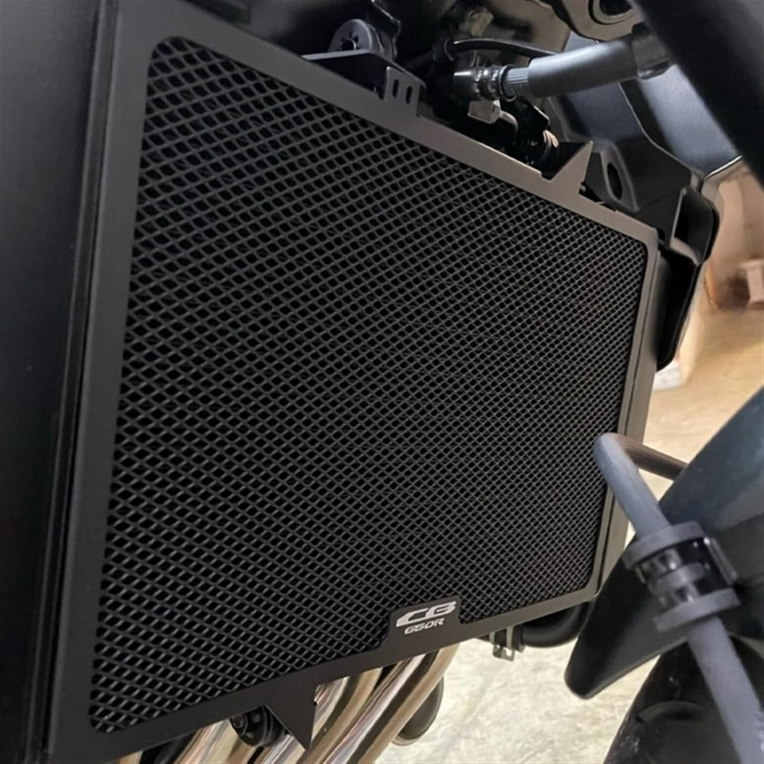 CNC Radiator Grille Guard Cover Protection Motorcycle Accessories Compatible with CB650R CBR650R CB650F CBR650F CBR CB 650 R 2014-2024 - Black image number 5