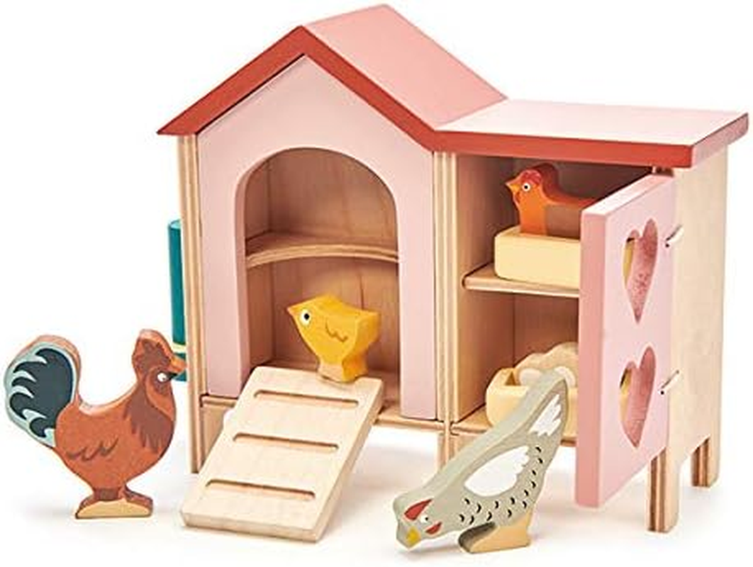 Tender Leaf Toys Wooden Chicken Coop Toy - Dolls House Accessory Set and Imaginative Play Toy for Children image number 3