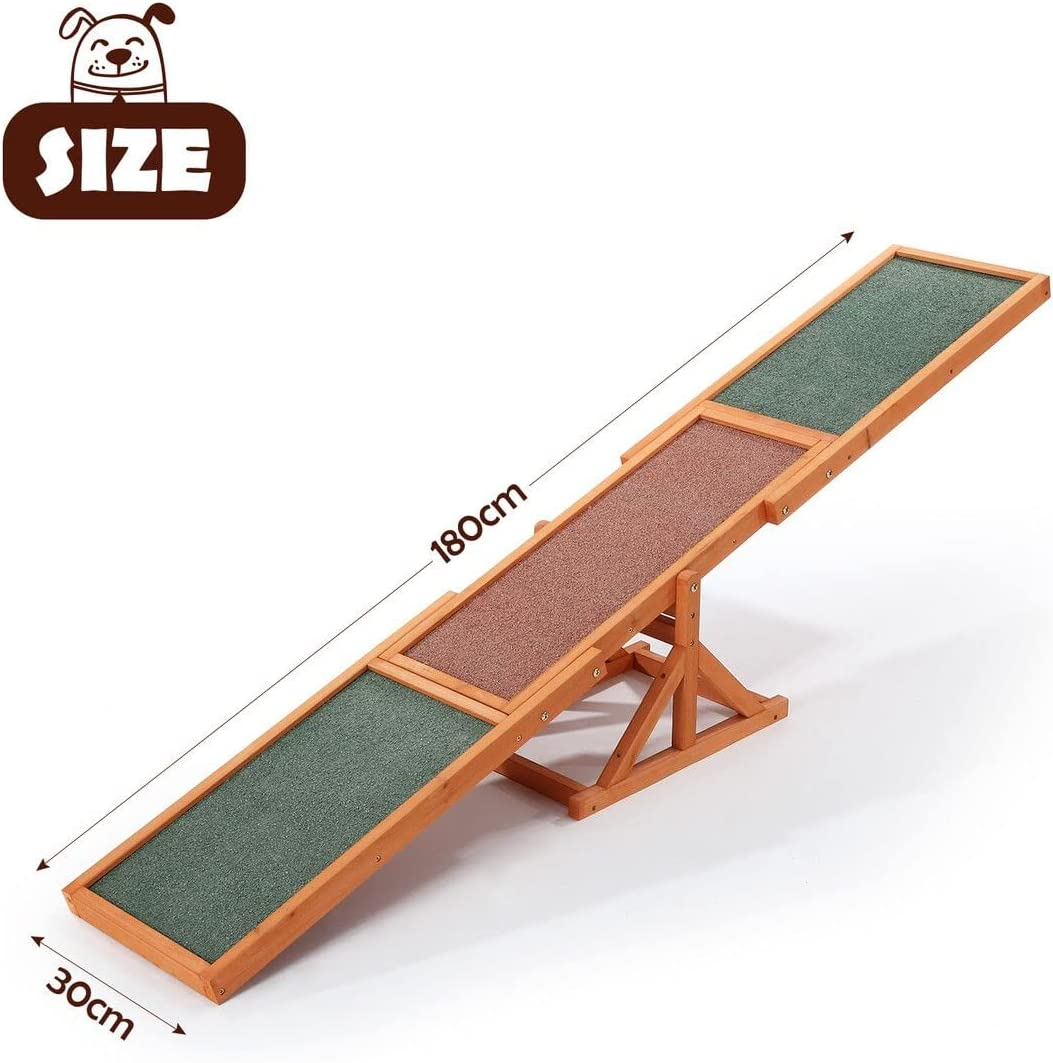 Pet Seesaw Dog Agility Outdoor Cat Obedience Training Puppy Sports Agility Outdoor Play Equipment Wooden image number 5