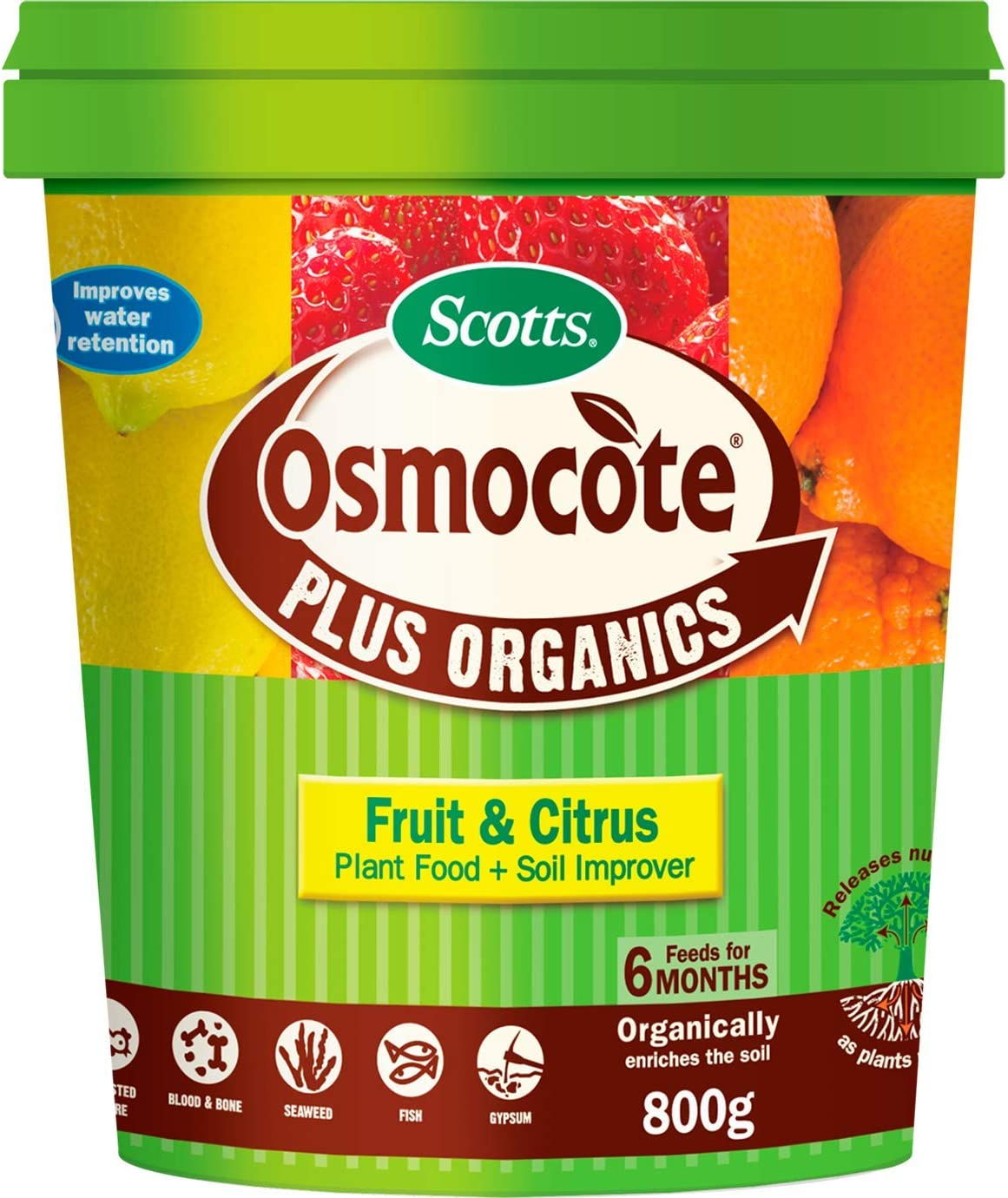 Osmocote Vegetable and Herb Controlled Release Fertiliser, 700G & Scotts Osmocote plus Organics Fruit and Citrus Fertiliser and Soil Improver, 800G image number 1