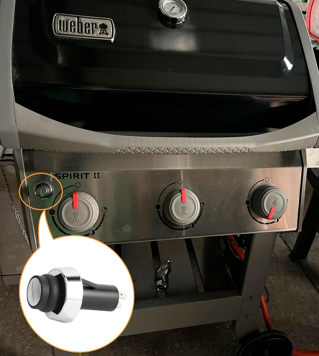 66220 Igniter Button Switch for Weber GS4 Genesis II & Spirit 2 Grill Ignitor Replacement Parts, for Weber Spirit II E310 E210 S210 S310 Parts, Igniter for Weber Genesis Grill GS4 Igniter Replacement