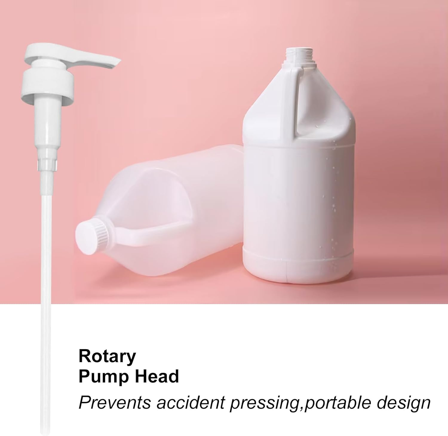 3Pack 5 Litre Pump Dispenser Fits,With Adjustable Tube Shampoo Dispenser Bottle Dose,For Top Soap Liquid Refill Bottles Sauce Sprayer Dispensour Conditioner Detergent Dispensers Syrup Oil Bottle-Top