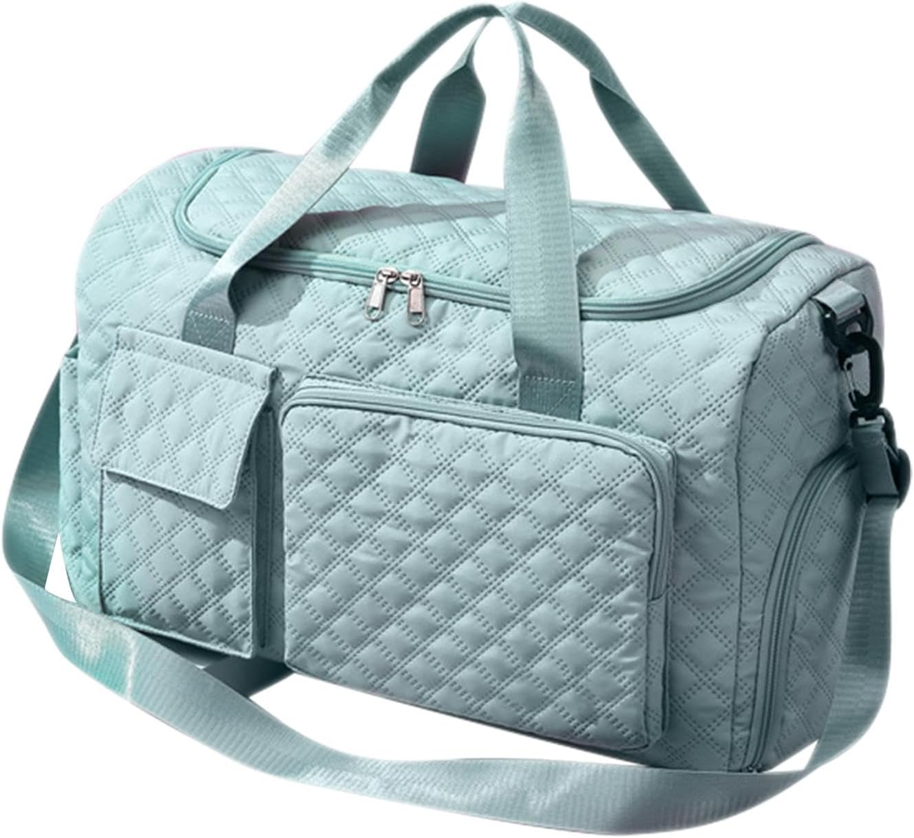 Sports Bag with Shoe Compartment | Overnight Bag with Widened Shoulder Strap | Luggage Accessories with Wet and Dry Separation for Towels, Clothes, Personal Items, Lake Blue, Refer To