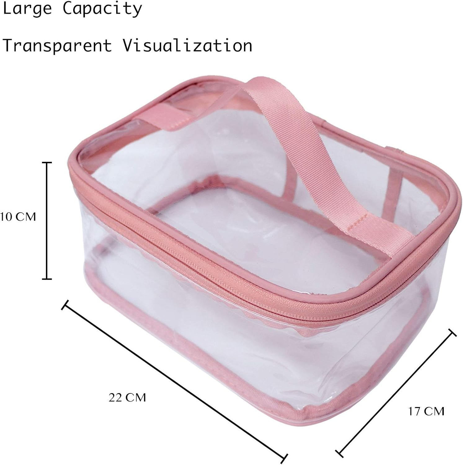FIYUK Toiletry Bag Makeup Cosmetic Clear Bag Portable Waterproof Transparent Travel Large Storage - Green image number 7