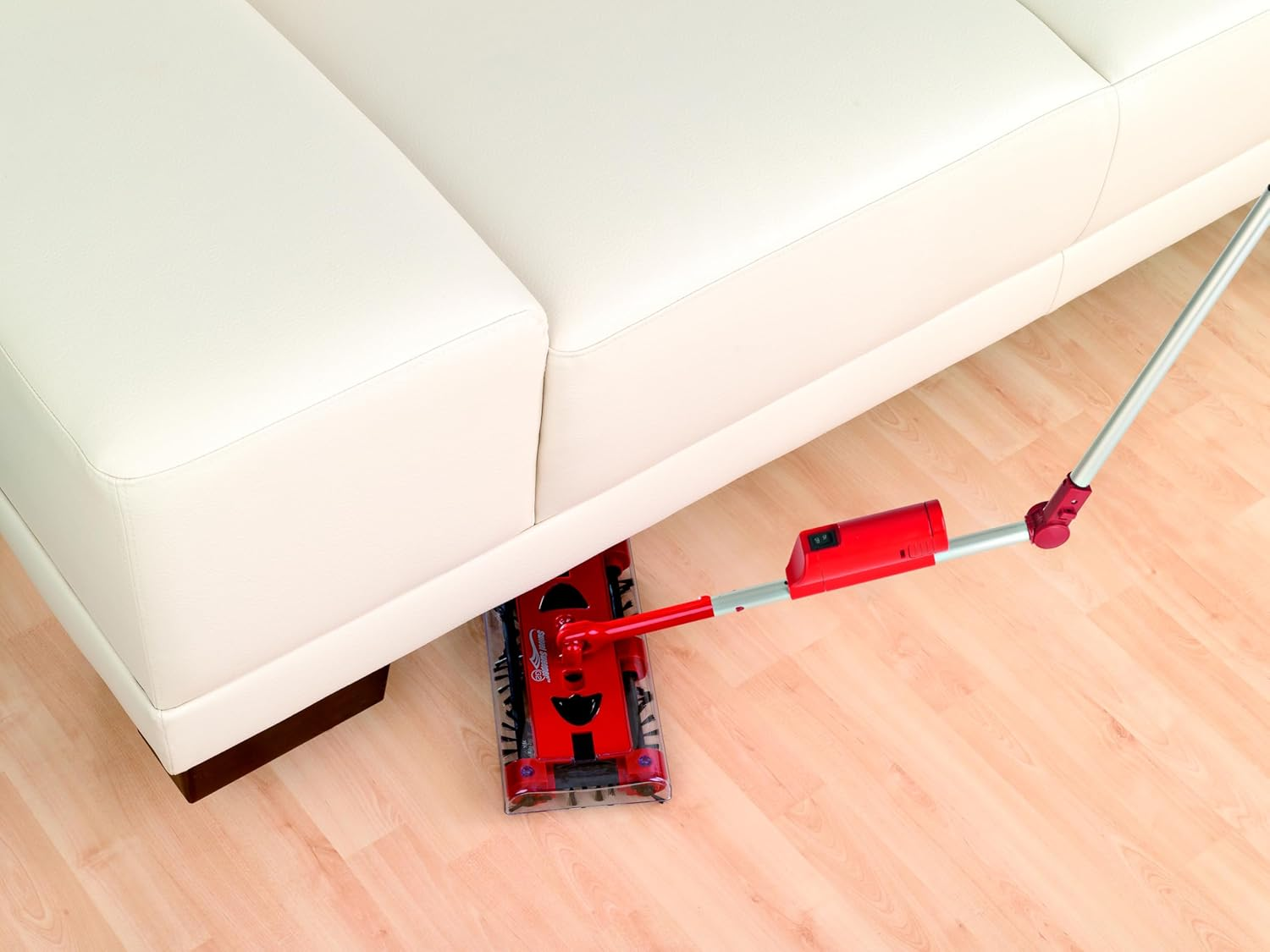 Swivel Sweeper Battery Broom - Easily Pick up Crumbs - Cordless, Bagless & Rechargeable - Floor Sweeper with Hinged Coupling & 360&deg; Rotation - Maximum Flexibility - Effortless Cleaning image number 3