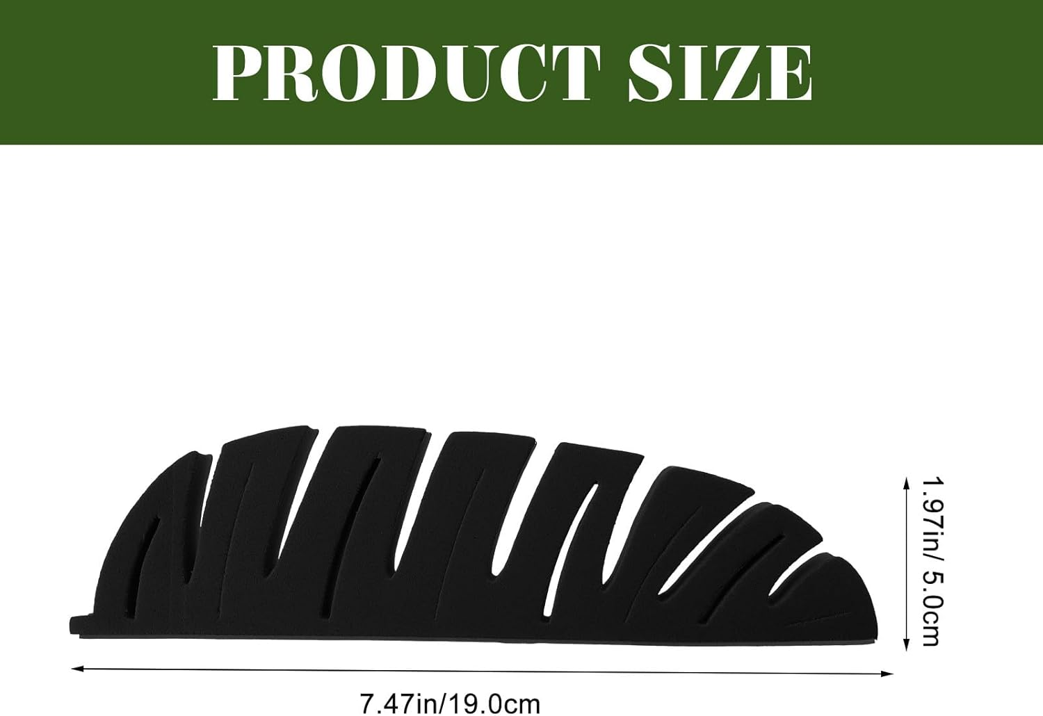 HEANUJJ Leaf Shaped Makeup Brush Storage Holder and Toothbrush Drying Rack Wall Mount Multipurpose Cosmetic Organizer for Vanity Space-Saving Black Stand