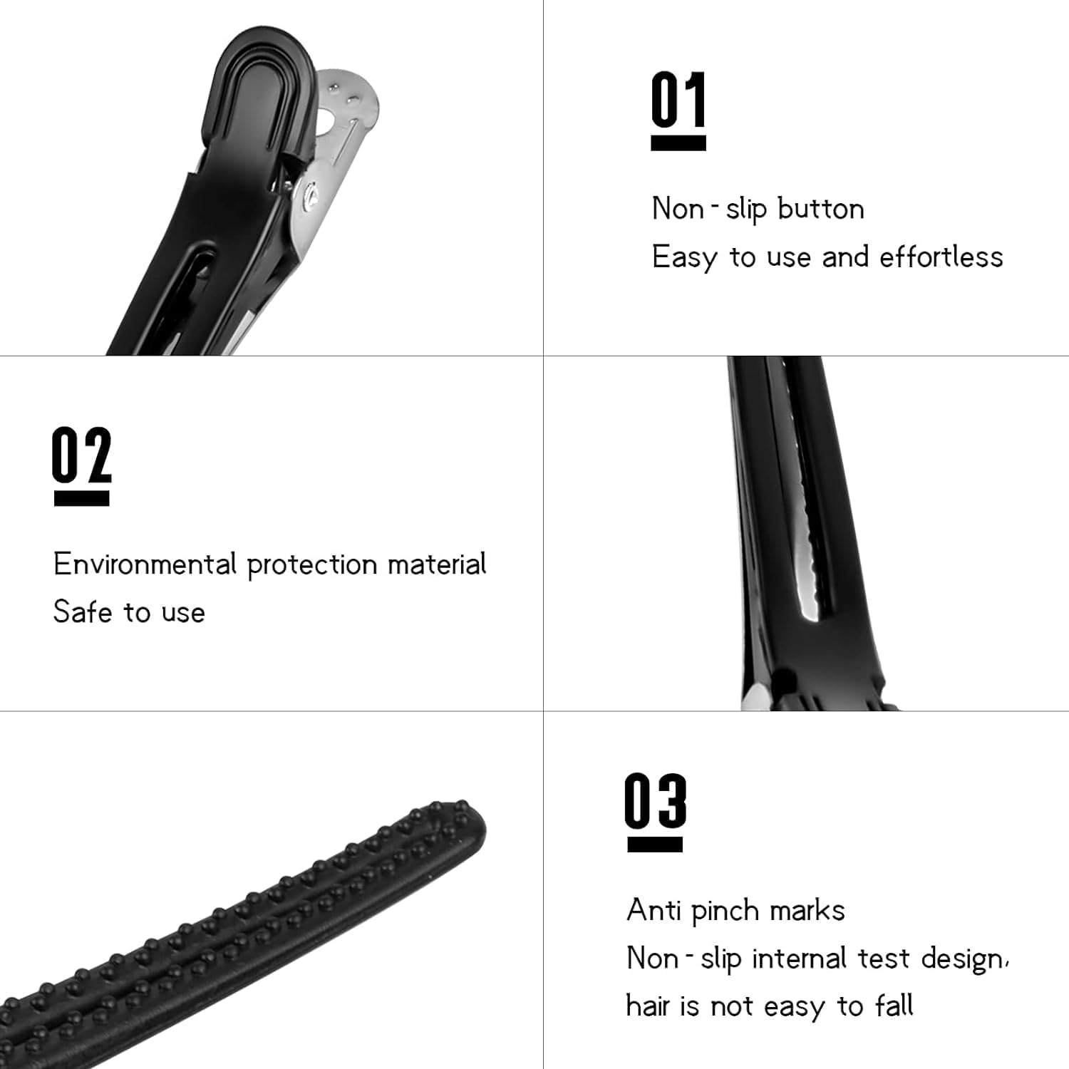 12 Pcs Sectioning Hair Clips 10.3Cm/4.05Inch for Hair Stying Sectioning Alligator Curl Hair Clips Metal Duckbill Hair Clips Crocodile Hair Styling Clips No Bend Hair Pin for Women Girls Hair Salon image number 6