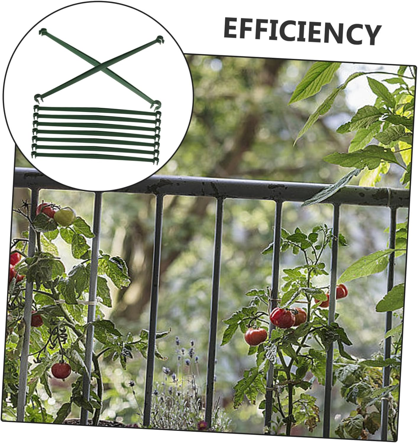 Kisangel 36Pcs Stakes and Supports Plant Support Rack for Gardening Cage DIY Stake Arms Plant Cage Trellis Connectors image number 5